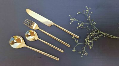 Premium Gold Stainless Steel Cutlery Set – 4 Pieces - Image 2